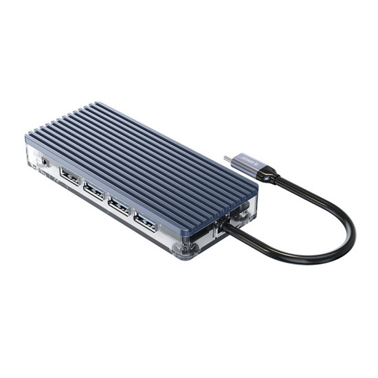 Orico докинг станция Type-C Docking Station Power Distribution 3.0 100W - HDMI, Type-C x 1, USB3.0 x 3, USB 2.0 x 1, LAN, SD, VGA, Audio - WB-11P-GY Orico докинг станция Type-C Docking Station Power Distribution 3.0 100W - HDMI, Type-C x 1, USB3.0 x 3, USB 2.0 x 1, LAN, SD, VGA, Audio - WB-11P-GY