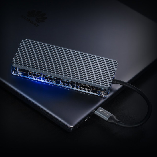 Orico докинг станция Type-C Docking Station Power Distribution 3.0 100W - HDMI, Type-C x 1, USB3.0 x 3, USB 2.0 x 1, LAN, SD, VGA, Audio - WB-11P-GY Orico докинг станция Type-C Docking Station Power Distribution 3.0 100W - HDMI, Type-C x 1, USB3.0 x 3, USB 2.0 x 1, LAN, SD, VGA, Audio - WB-11P-GY