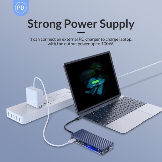 Orico докинг станция Type-C Docking Station Power Distribution 3.0 100W - HDMI, Type-C x 1, USB3.0 x 3, USB 2.0 x 1, LAN, SD, VGA, Audio - WB-11P-GY Orico докинг станция Type-C Docking Station Power Distribution 3.0 100W - HDMI, Type-C x 1, USB3.0 x 3, USB 2.0 x 1, LAN, SD, VGA, Audio - WB-11P-GY