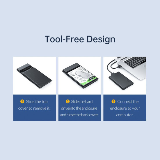 Orico кутия за диск Storage - Case - 2.5 inch USB3.0 - 2521U3-BK-EP Orico кутия за диск Storage - Case - 2.5 inch USB3.0 - 2521U3-BK-EP
