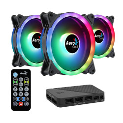AeroCool комплект вентилатори Fan Pack 3-in-1 3x120mm - DUO 12 Pro - Addressable RGB with Hub, Remote - ACF3-DU10227.11 AeroCool комплект вентилатори Fan Pack 3-in-1 3x120mm - DUO 12 Pro - Addressable RGB with Hub, Remote - ACF3-DU10227.11