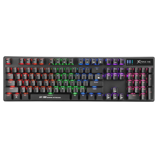 Xtrike ME механична клавиатура Gaming Keyboard Mechanical 104 keys GK-980 - Blue switches, Rainbow backlight