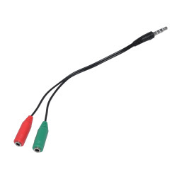 Makki преходник Adapter 3.5mm 4pin M / 2 x 3.5mm F - MAKKI-CBL-SP35 Makki преходник Adapter 3.5mm 4pin M / 2 x 3.5mm F - MAKKI-CBL-SP35