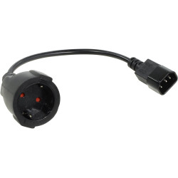 VCom захранващ кабел Cable Power Ext IEC 320 C14 / SCHUKO F 0.2m 16A Black - CE002-CU1.5mm-0.2m VCom захранващ кабел Cable Power Ext IEC 320 C14 / SCHUKO F 0.2m 16A Black - CE002-CU1.5mm-0.2m
