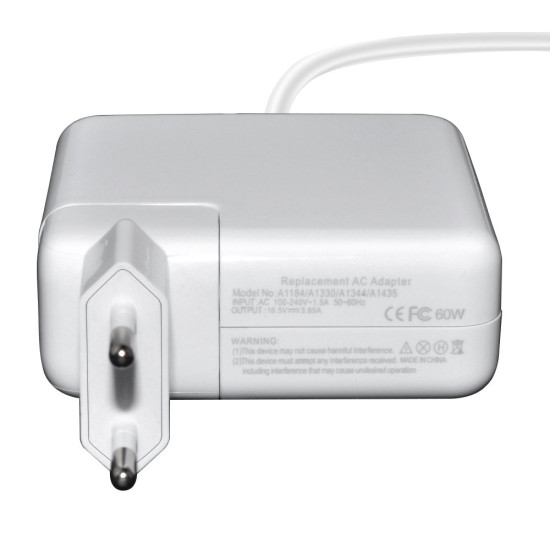 Makki зарядно за лаптоп заместител Laptop Adapter Apple - 16.5V 3.65A 60W T tip G2 MagSafe2 - MAKKI-NA-AP-34 Makki зарядно за лаптоп заместител Laptop Adapter Apple - 16.5V 3.65A 60W T tip G2 MagSafe2 - MAKKI-NA-AP-34