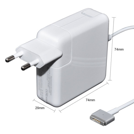 Makki зарядно за лаптоп заместител Laptop Adapter Apple - 16.5V 3.65A 60W T tip G2 MagSafe2 - MAKKI-NA-AP-34 Makki зарядно за лаптоп заместител Laptop Adapter Apple - 16.5V 3.65A 60W T tip G2 MagSafe2 - MAKKI-NA-AP-34