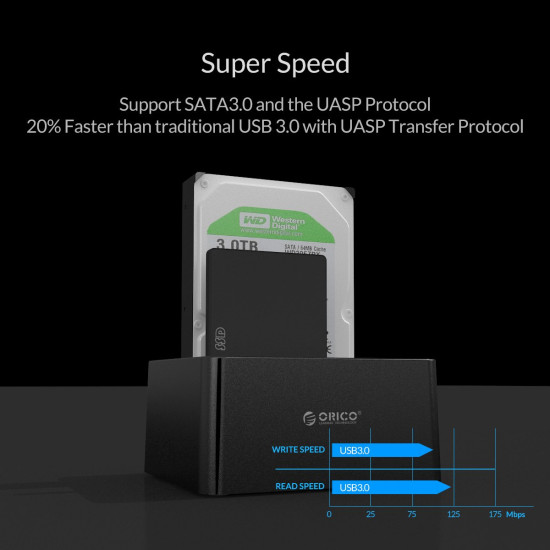 Orico докинг станция Storage - HDD/SSD Dock - 2 BAY Clone 2.5/3.5 USB3.0 - 6629US3-C Orico докинг станция Storage - HDD/SSD Dock - 2 BAY Clone 2.5/3.5 USB3.0 - 6629US3-C