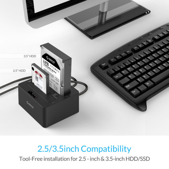 Orico докинг станция Storage - HDD/SSD Dock - 2 BAY Clone 2.5/3.5 USB3.0 - 6629US3-C Orico докинг станция Storage - HDD/SSD Dock - 2 BAY Clone 2.5/3.5 USB3.0 - 6629US3-C