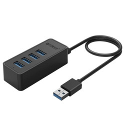 Orico хъб USB3.0 HUB 4 port - USB/Micro USB input, 1m cable - W5P-U3-100-BK-PRO Orico хъб USB3.0 HUB 4 port - USB/Micro USB input, 1m cable - W5P-U3-100-BK-PRO