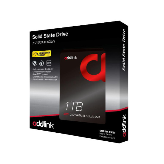 Addlink диск SSD S20 1TB - SATA3 3D NAND 560/500 MB/s - ad1TBS20S3S Addlink диск SSD S20 1TB - SATA3 3D NAND 560/500 MB/s - ad1TBS20S3S