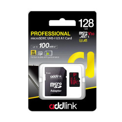 Addlink карта памет microSDXC 128GB Professional Class 10+ UHS-1 V30 U3 Adapter - ad128GBMSXU3A Addlink карта памет microSDXC 128GB Professional Class 10+ UHS-1 V30 U3 Adapter - ad128GBMSXU3A