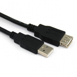 VCom Кабел USB 2.0 AM / AF Black - CU202-B-1.8m VCom Кабел USB 2.0 AM / AF Black - CU202-B-1.8m