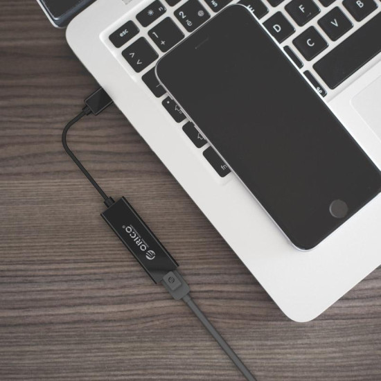 Orico адаптер USB to LAN 100Mbps black - UTJ-U2