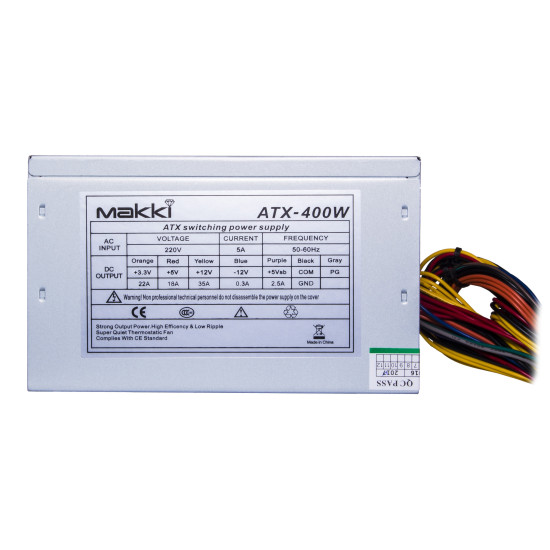 Makki Захранване PSU ATX-400W MAKKI-ATX400-120 Makki Захранване PSU ATX-400W MAKKI-ATX400-120