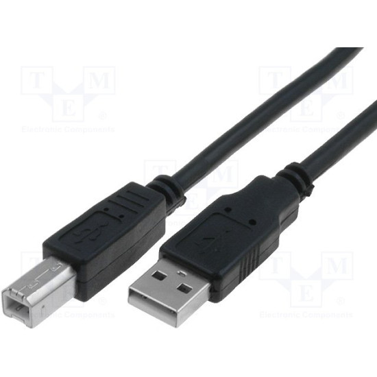 VCom Кабел USB 2.0 AM / BM Black - CU201-B-1.5m VCom Кабел USB 2.0 AM / BM Black - CU201-B-1.5m