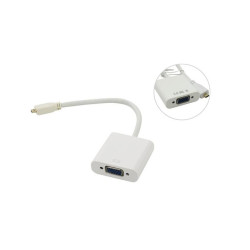 VCom Адаптер Adapter Micro HDMI DM to VGA F White - CG593-0.15m VCom Адаптер Adapter Micro HDMI DM to VGA F White - CG593-0.15m