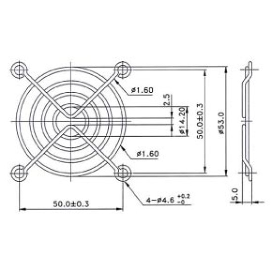 Evercool Решетка за вентилатор Fan Grill Metal - 60mm