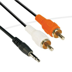 VCom Аудио Кабел 3.5mm Stereo M / 2x RCA M - CV212-10m VCom Аудио Кабел 3.5mm Stereo M / 2x RCA M - CV212-10m