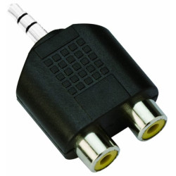 VCom Адаптер Adapter 3.5mm Stereo M / 2x RCA F - CA501 VCom Адаптер Adapter 3.5mm Stereo M / 2x RCA F - CA501