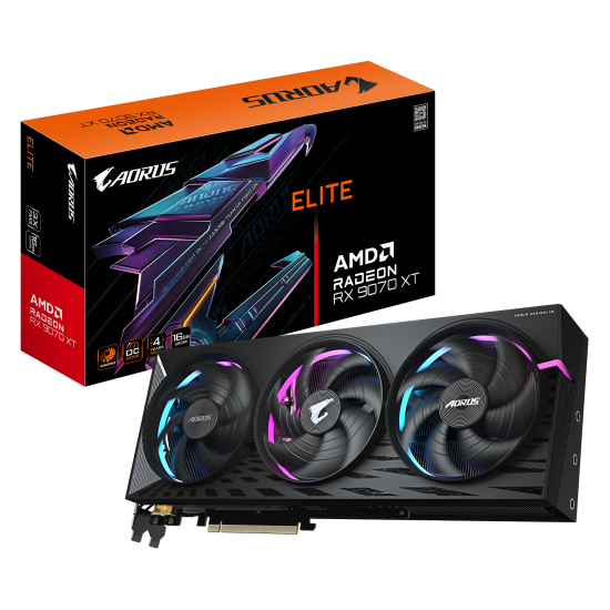 Graphic card GIGABYTE AORUS RADEON RX 9070 XT ELITE 16GB GDDR6 Graphic card GIGABYTE AORUS RADEON RX 9070 XT ELITE 16GB GDDR6