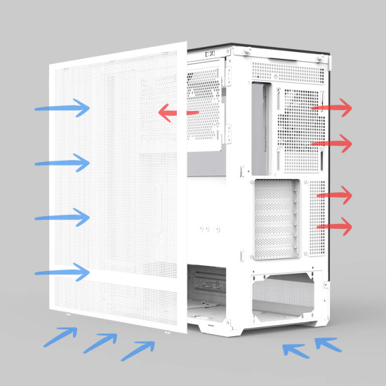 Zalman кутия Case ATX - P40 Prism White