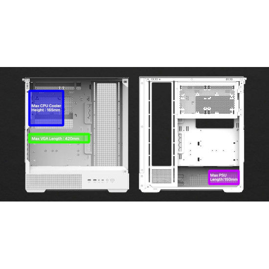 Zalman кутия Case ATX - P40 Prism White