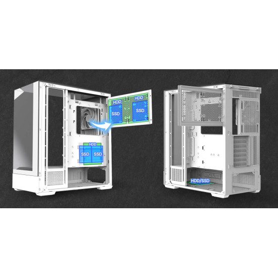 Zalman кутия Case ATX - P40 Prism White
