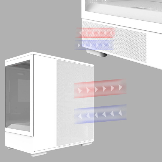 Zalman кутия Case mATX - P10 White