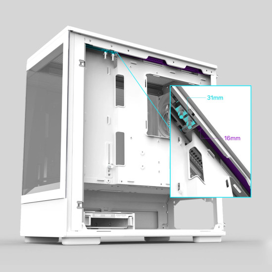 Zalman кутия Case mATX - P10 White