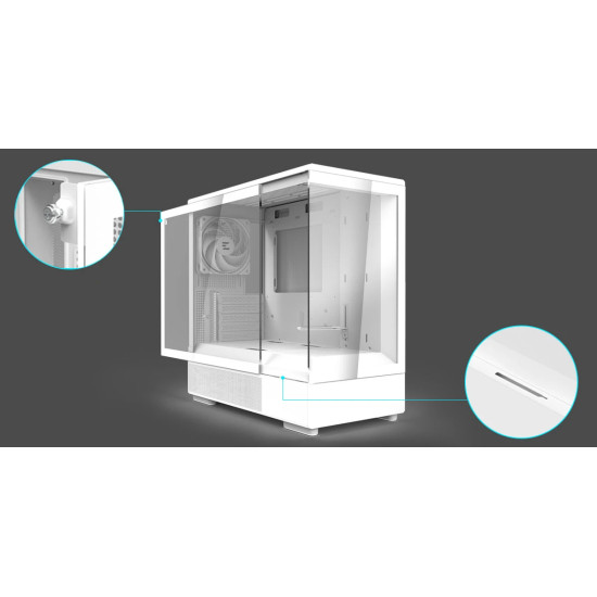 Zalman кутия Case mATX - P10 White