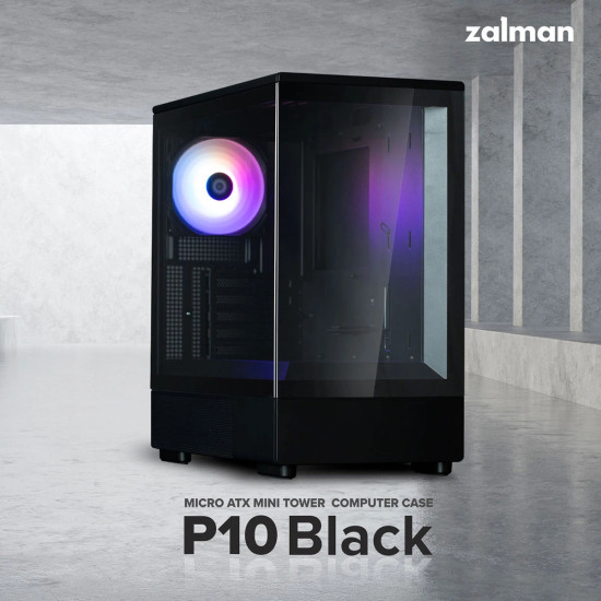 Zalman кутия Case mATX - P10 Black