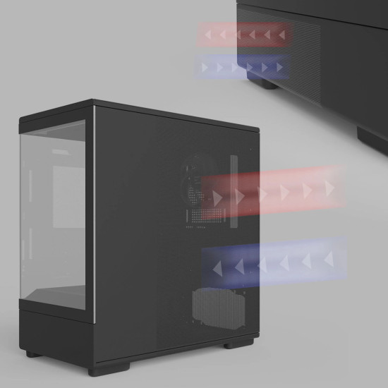 Zalman кутия Case mATX - P10 Black