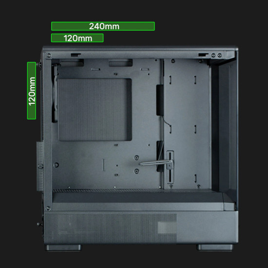 Zalman кутия Case mATX - P10 Black