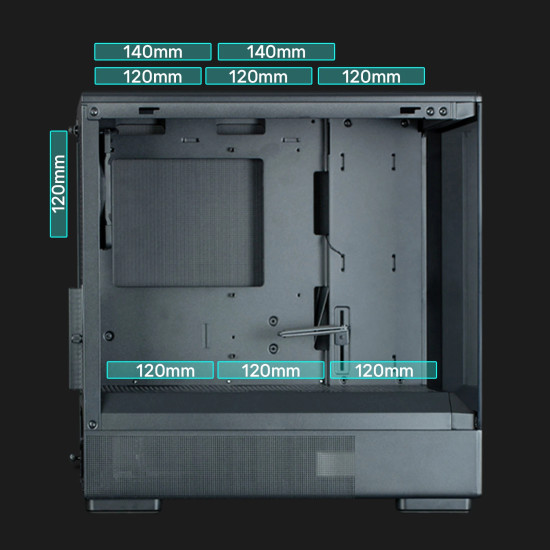 Zalman кутия Case mATX - P10 Black