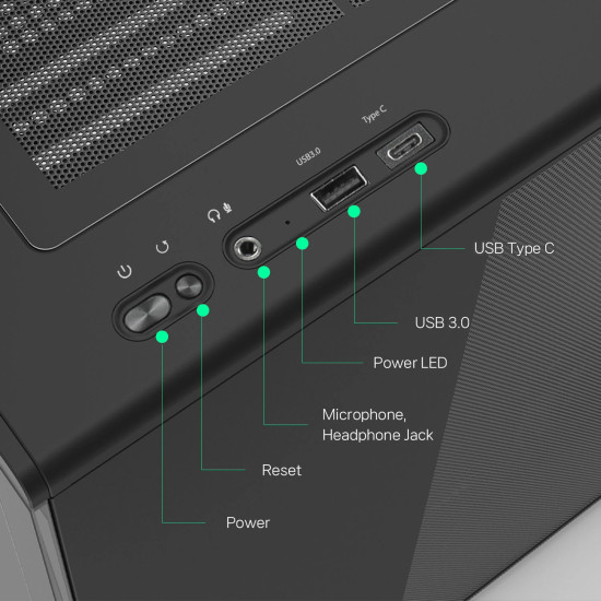 Zalman кутия Case mATX - P10 Black