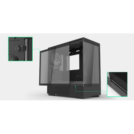 Zalman кутия Case mATX - P10 Black