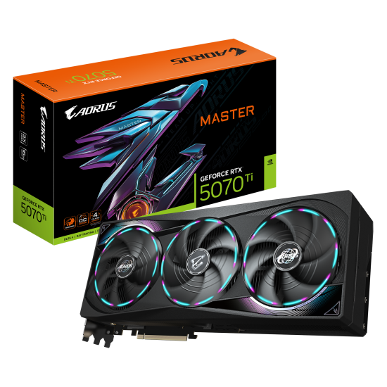 Graphic card GIGABYTE AORUS RTX 5070 TI MASTER 16GB GDDR7 Graphic card GIGABYTE AORUS RTX 5070 TI MASTER 16GB GDDR7