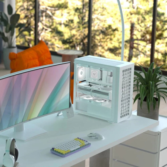 AeroCool кутия Case ATX - D502A White, Addressable RGB AeroCool кутия Case ATX - D502A White, Addressable RGB