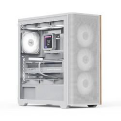 AeroCool кутия Case ATX - D501A White, Addressable RGB, Wood AeroCool кутия Case ATX - D501A White, Addressable RGB, Wood