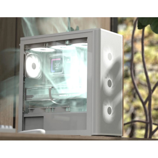 AeroCool кутия Case ATX - D501A Black, Addressable RGB, Wood AeroCool кутия Case ATX - D501A Black, Addressable RGB, Wood