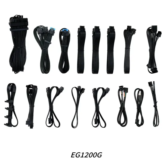 Захранващ блок Lian Li EDGE 1200W 80+ Gold PCIe 5.1, ATX 3.1 - Черно