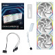 Triple Pack Lian Li UNI FAN SL Wireless ARGB PWM Reverse Blade - 120 mm White + Controller Triple Pack Lian Li UNI FAN SL Wireless ARGB PWM Reverse Blade - 120 mm White + Controller
