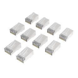 HAMA Накрайник RJ45, CAT 6a, 10 Gbit/s, екраниран, 10 бр. HAMA Накрайник RJ45, CAT 6a, 10 Gbit/s, екраниран, 10 бр.