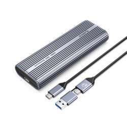 Orico външна кутия за диск Storage - Case - M.2 NVMe M key - USB-C/A, 40Gbps, Built-in Air Cooling, Aluminium - ACOM2-U4-GY Orico външна кутия за диск Storage - Case - M.2 NVMe M key - USB-C/A, 40Gbps, Built-in Air Cooling, Aluminium - ACOM2-U4-GY
