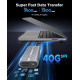 Orico външна кутия за диск Storage - Case - M.2 NVMe M key - USB-C/A, 40Gbps, Built-in Air Cooling, Aluminium - ACOM2-U4-GY