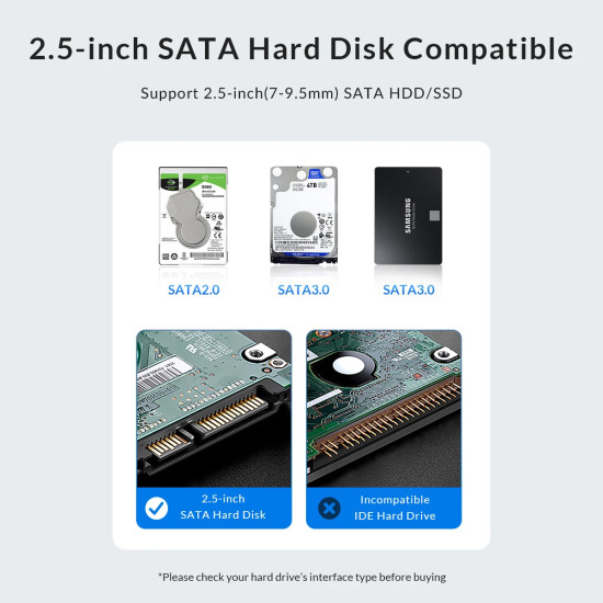 Orico кутия за диск Storage - Case - 2.5 inch USB-C - 2577C3-V1-BK Orico кутия за диск Storage - Case - 2.5 inch USB-C - 2577C3-V1-BK