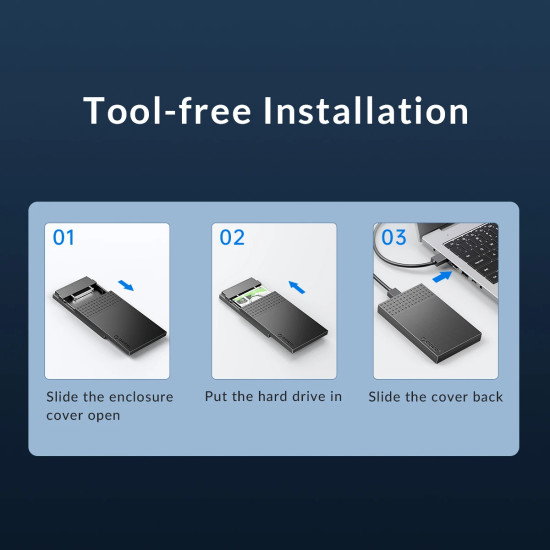 Orico външна кутия за диск Storage - Case - 2.5 inch USB3.0 Black - 2526U3-V1-BK Orico външна кутия за диск Storage - Case - 2.5 inch USB3.0 Black - 2526U3-V1-BK