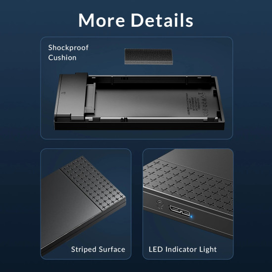 Orico външна кутия за диск Storage - Case - 2.5 inch USB3.0 Black - 2526U3-V1-BK Orico външна кутия за диск Storage - Case - 2.5 inch USB3.0 Black - 2526U3-V1-BK