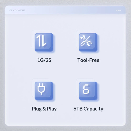 Orico кутия за диск Storage - Case - 2.5 inch USB-C - 2020C3-V1-BK Orico кутия за диск Storage - Case - 2.5 inch USB-C - 2020C3-V1-BK