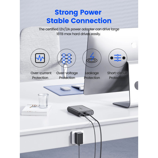 Orico кутия за диск Storage - Case - 3.5 inch USB-C black - DDL35-C3-EU-BK Orico кутия за диск Storage - Case - 3.5 inch USB-C black - DDL35-C3-EU-BK